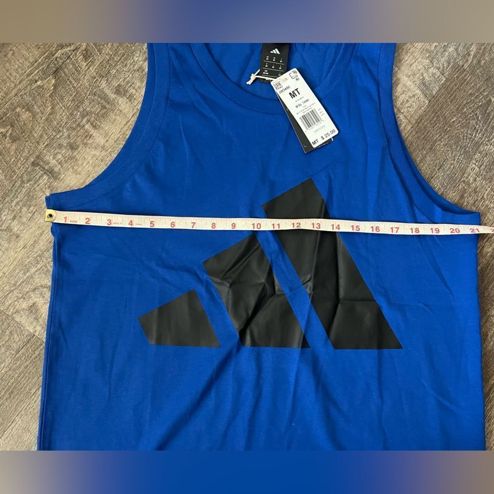 Adidas Crew Neck Big and Tall Tank Top-Medium Tall - Picture 5 of 7